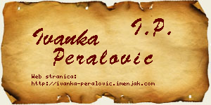 Ivanka Peralović vizit kartica